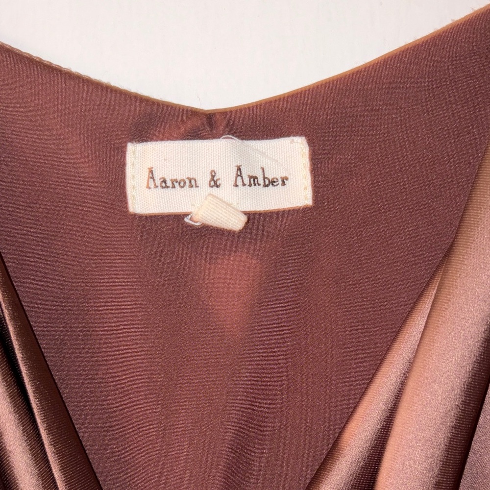Elegant Brown Slip Dress - Picture 3 of 4